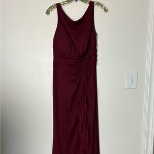 Elegant Burgundy Evening Gown